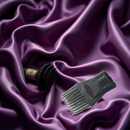 Heat resistant plastic comb attachment for curly hair styling