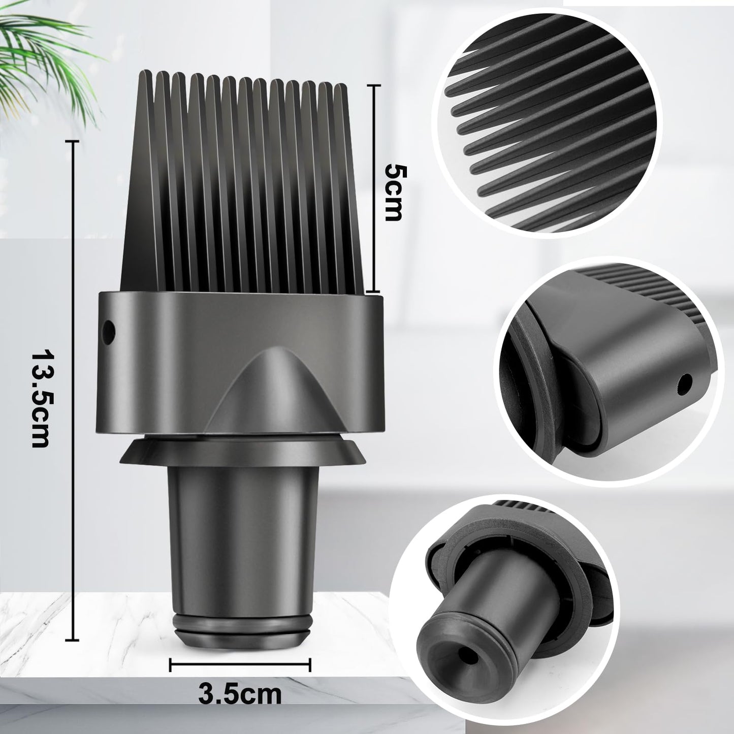 Close up of Dxyue comb attachment fitting for Dyson dryer