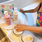 Dabble & Dollop natural origin bath products back label details