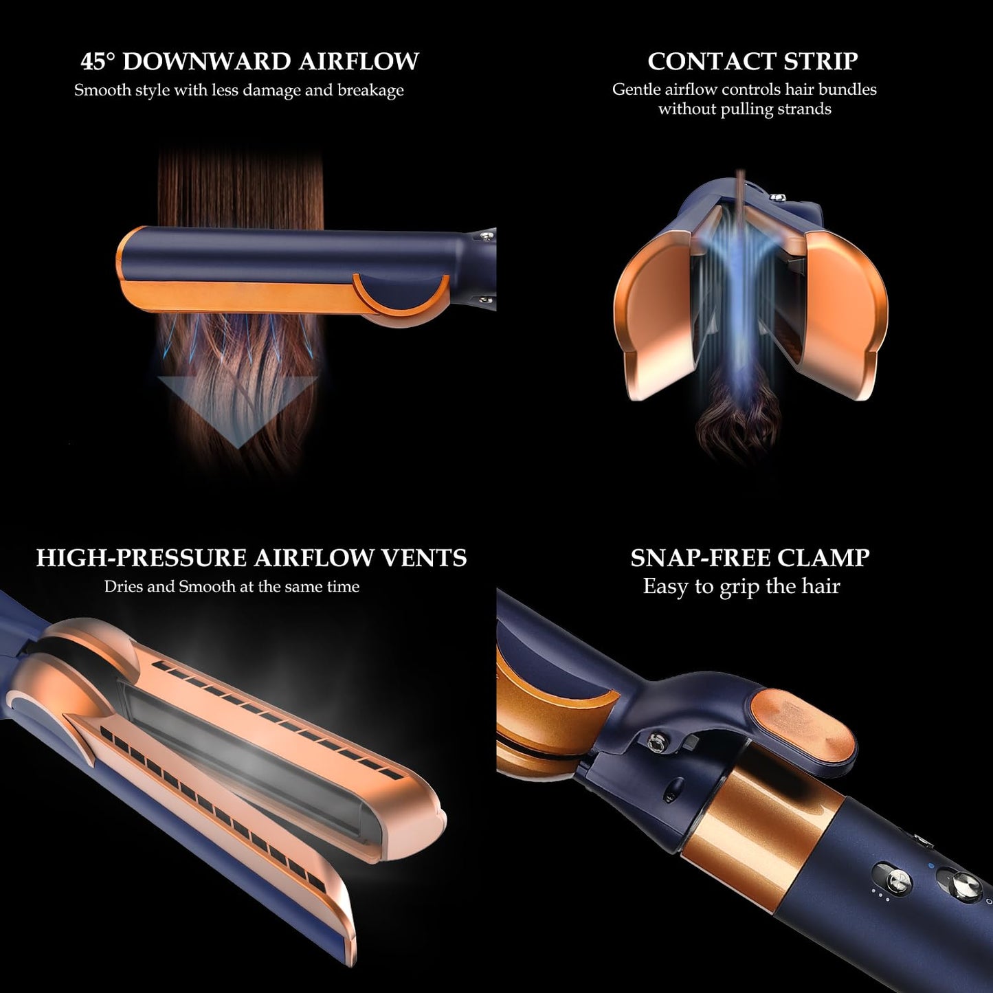 Dyson Airwrap with Tosage straightener attachment attached