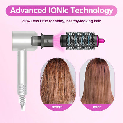 Close up of the 1.6 inch curling wand attachment for precise hair styling