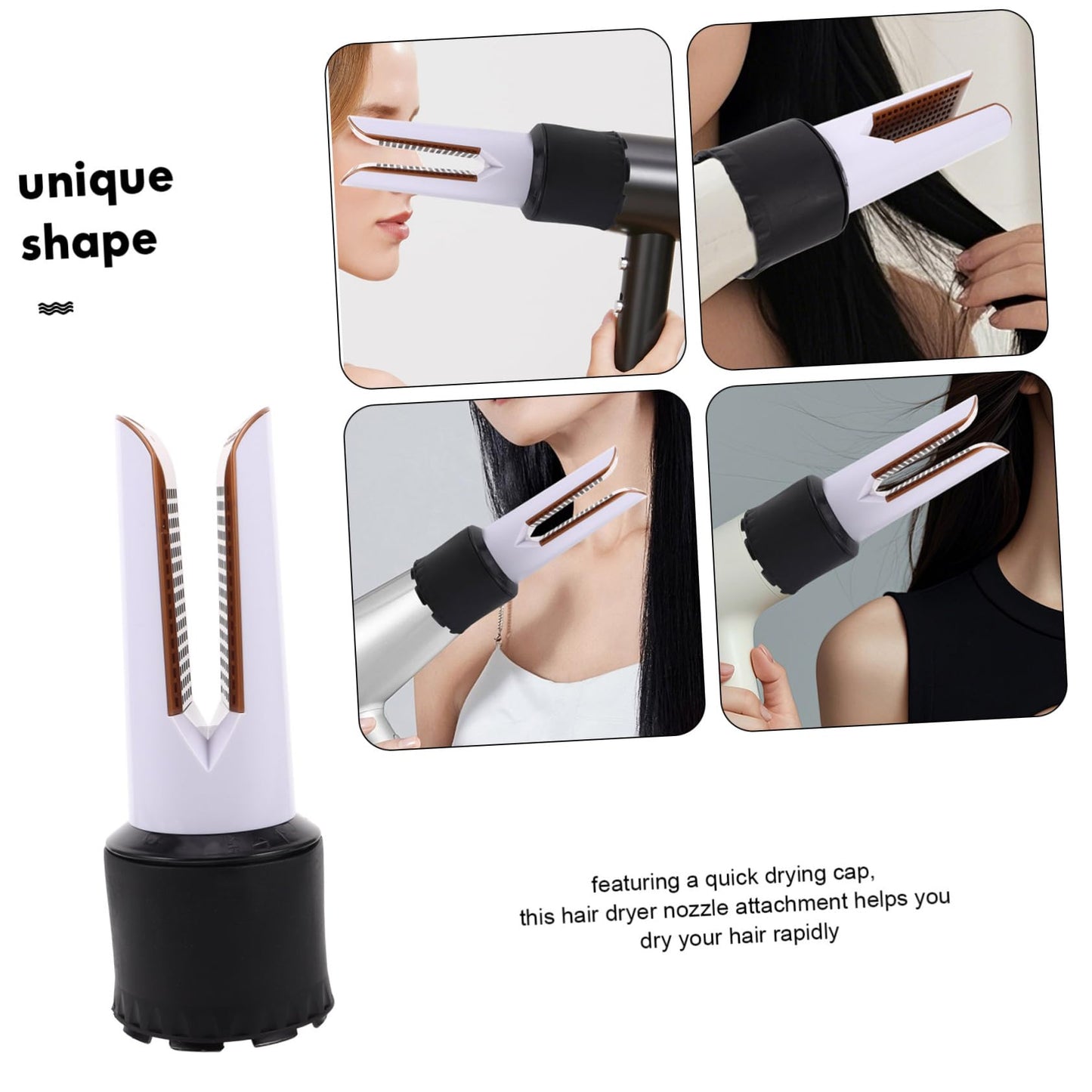 Fomiyes hair dryer attachment showcasing even heat distribution design