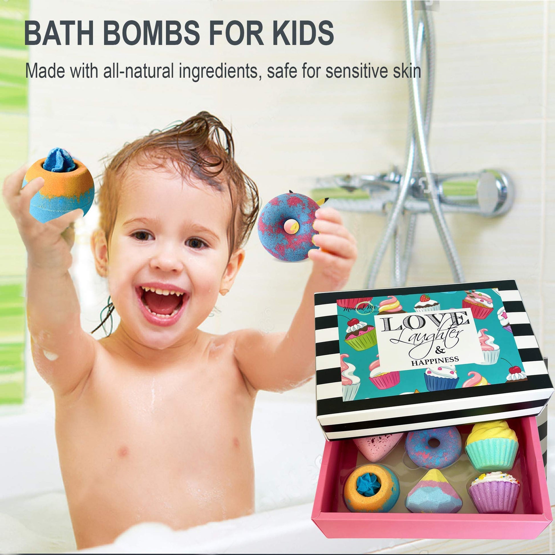 Mineral Me California aromatherapy bath bomb dissolving in warm water.