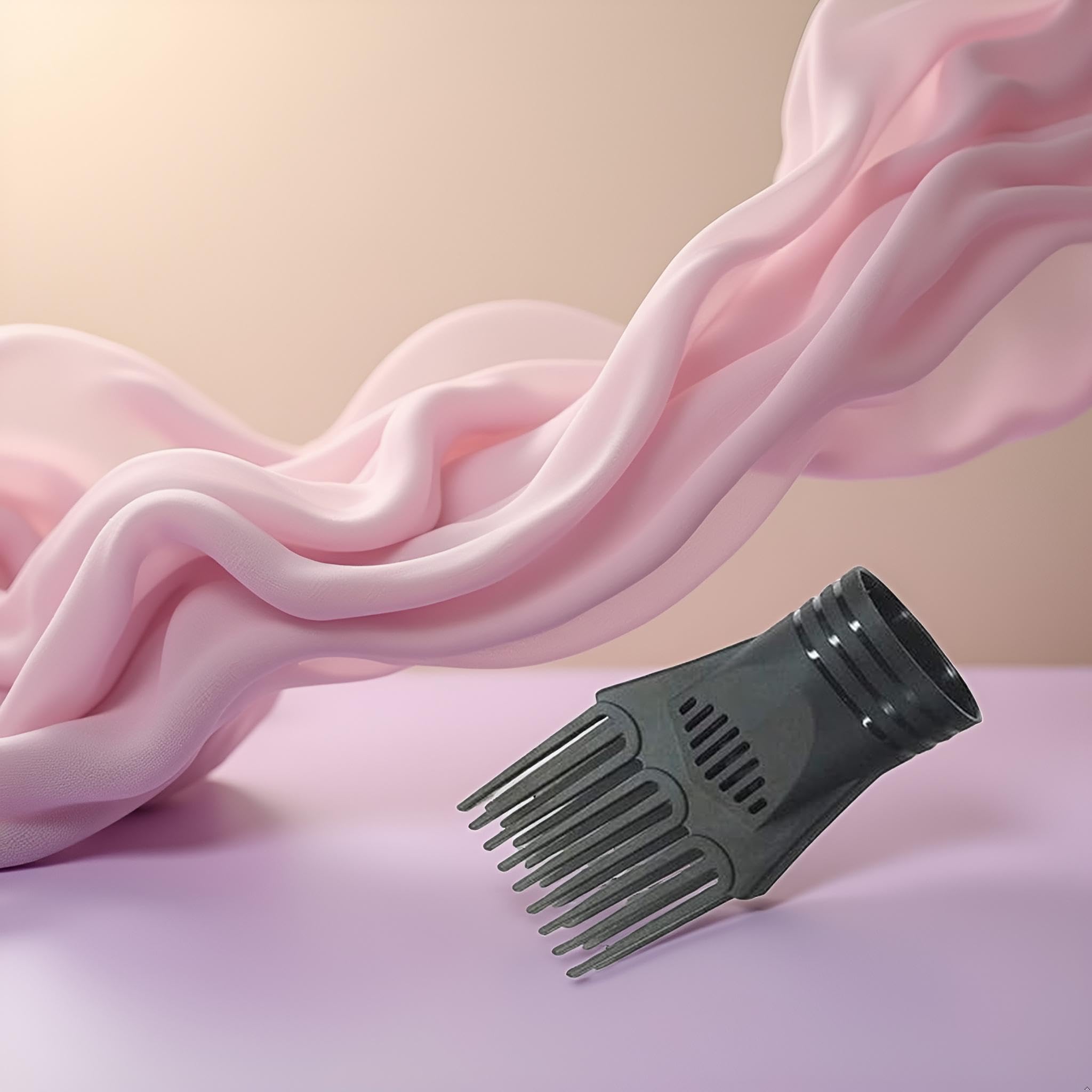 Universal hair dryer nozzle attachment for straightening hair
