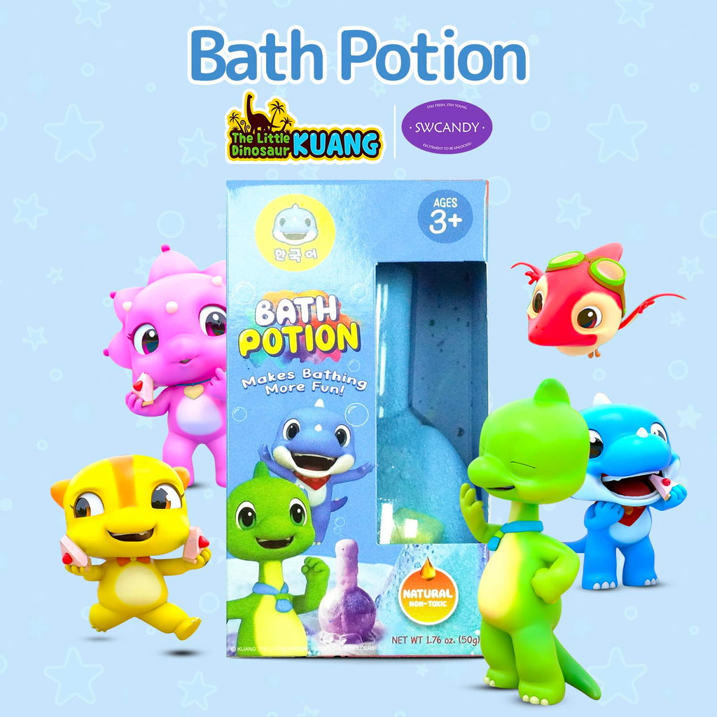 Gift box presentation of SWCANDY bath potions