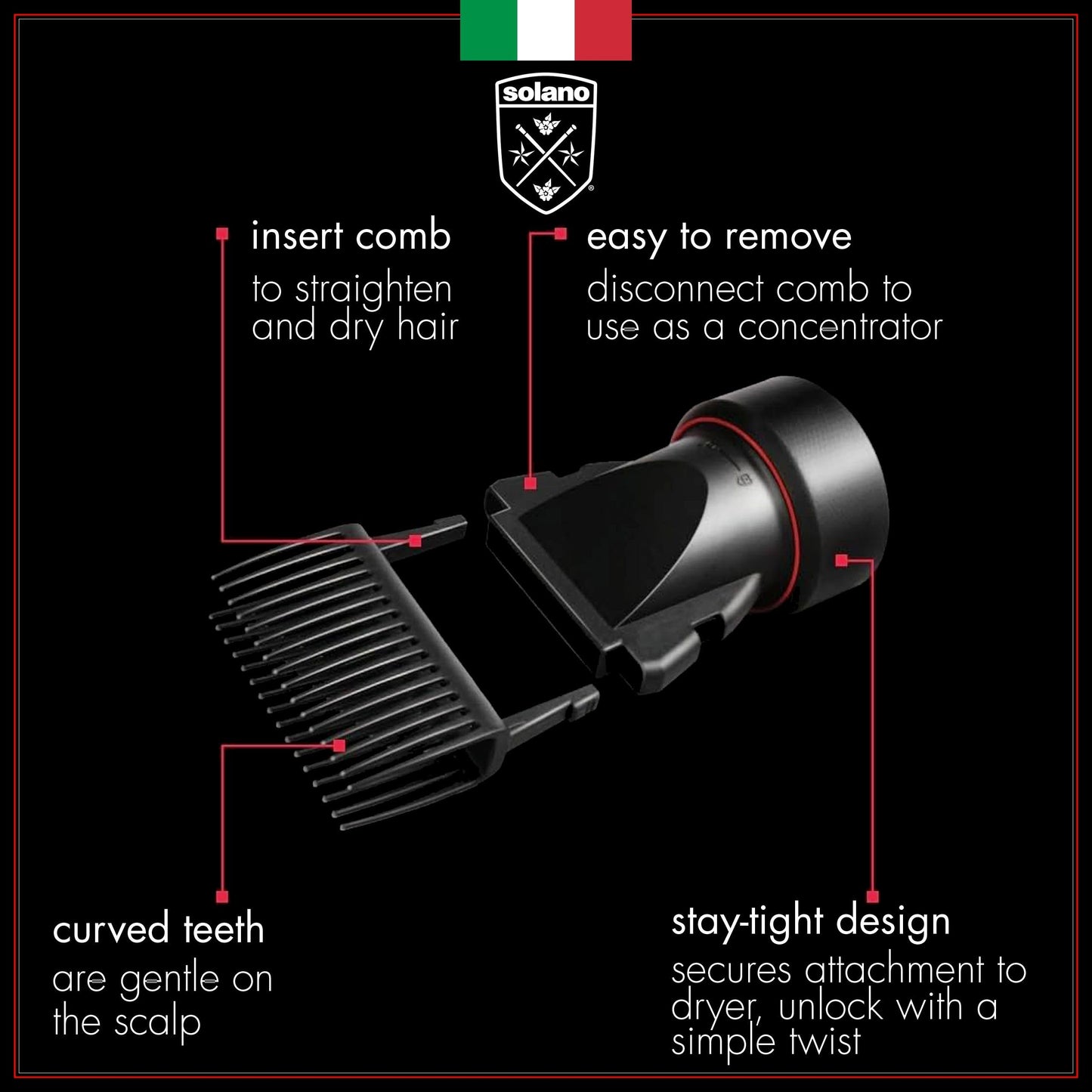 Solano 2 in 1 styling tool for professional hair straightening