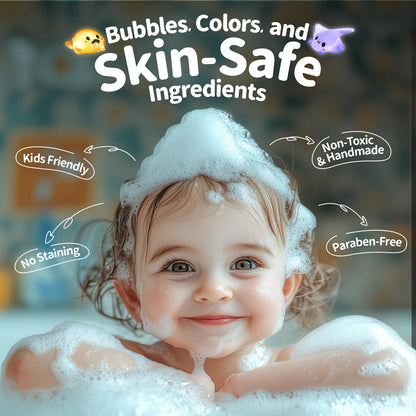 Premium gift box containing twenty four scented kids bath fizzies with surprises.