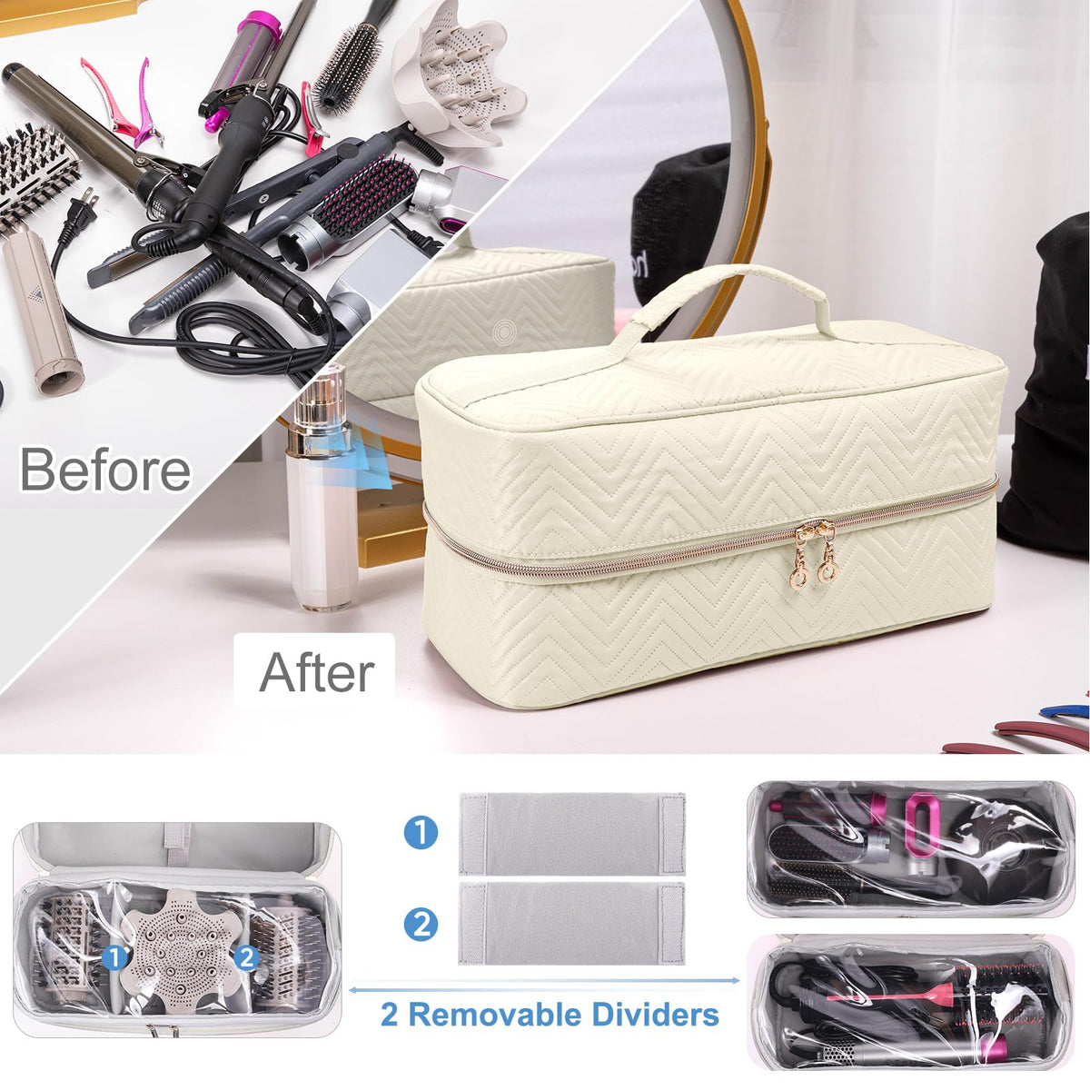 Close up of elcupa travel case handle and exterior material