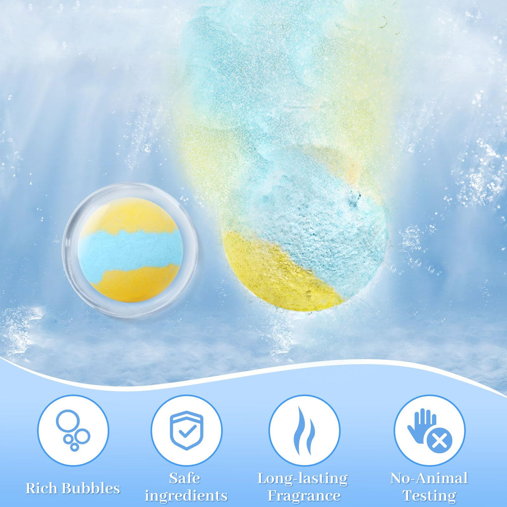 TranquilBliss bath bomb fizzing in water during use