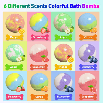 A kids bath bomb dissolving in water and revealing a hidden surprise toy