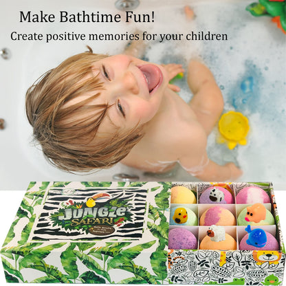 Mineral Me California luxury kids rainbow bath fizz collection ideal for birthday gift ideas.