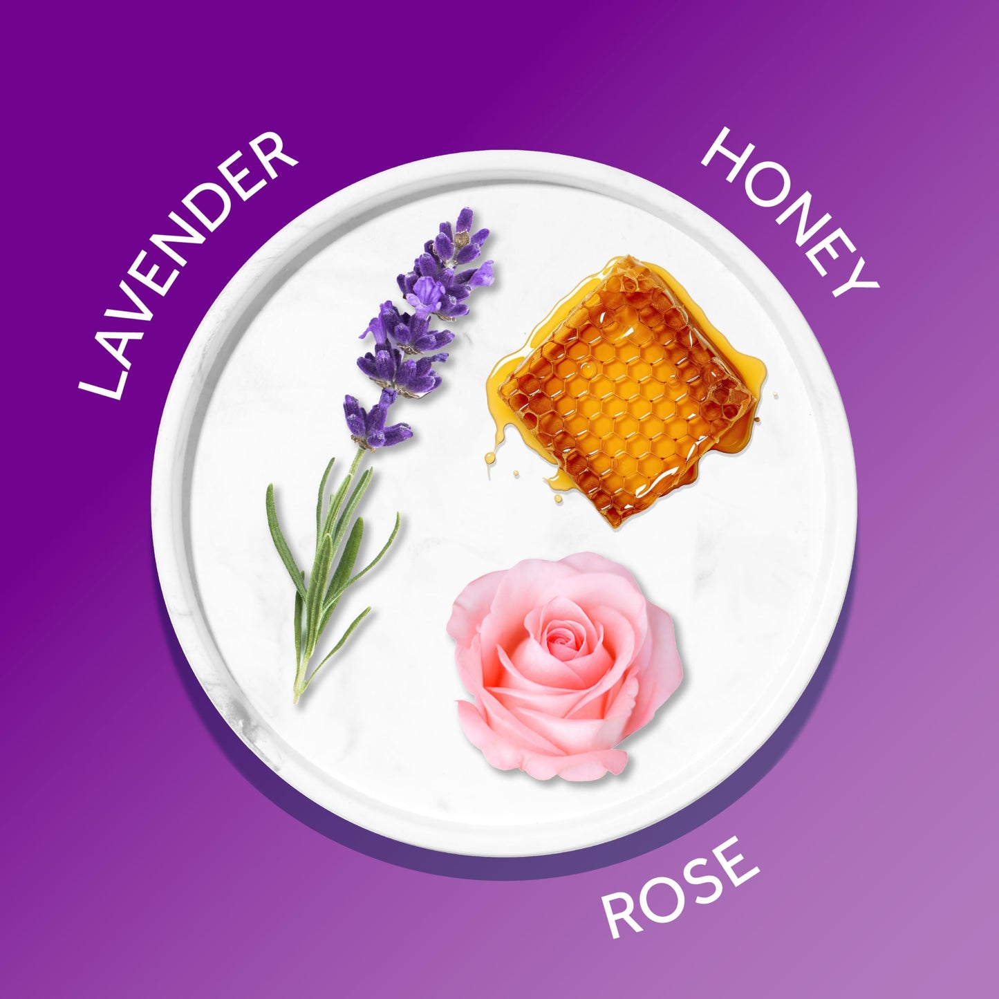 Calgon lavender and honey bath bombs pack of eight pieces showing product details