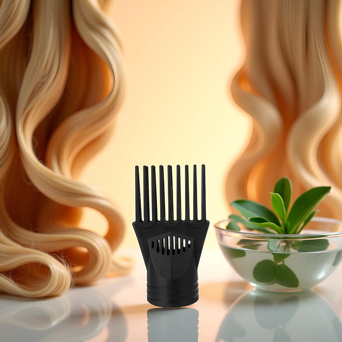 Close up of universal hair dryer comb attachment connection point