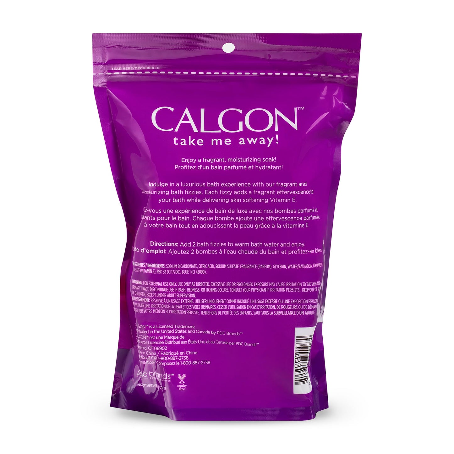 Calgon individual sixty gram lavender honey skin softening bath fizzers
