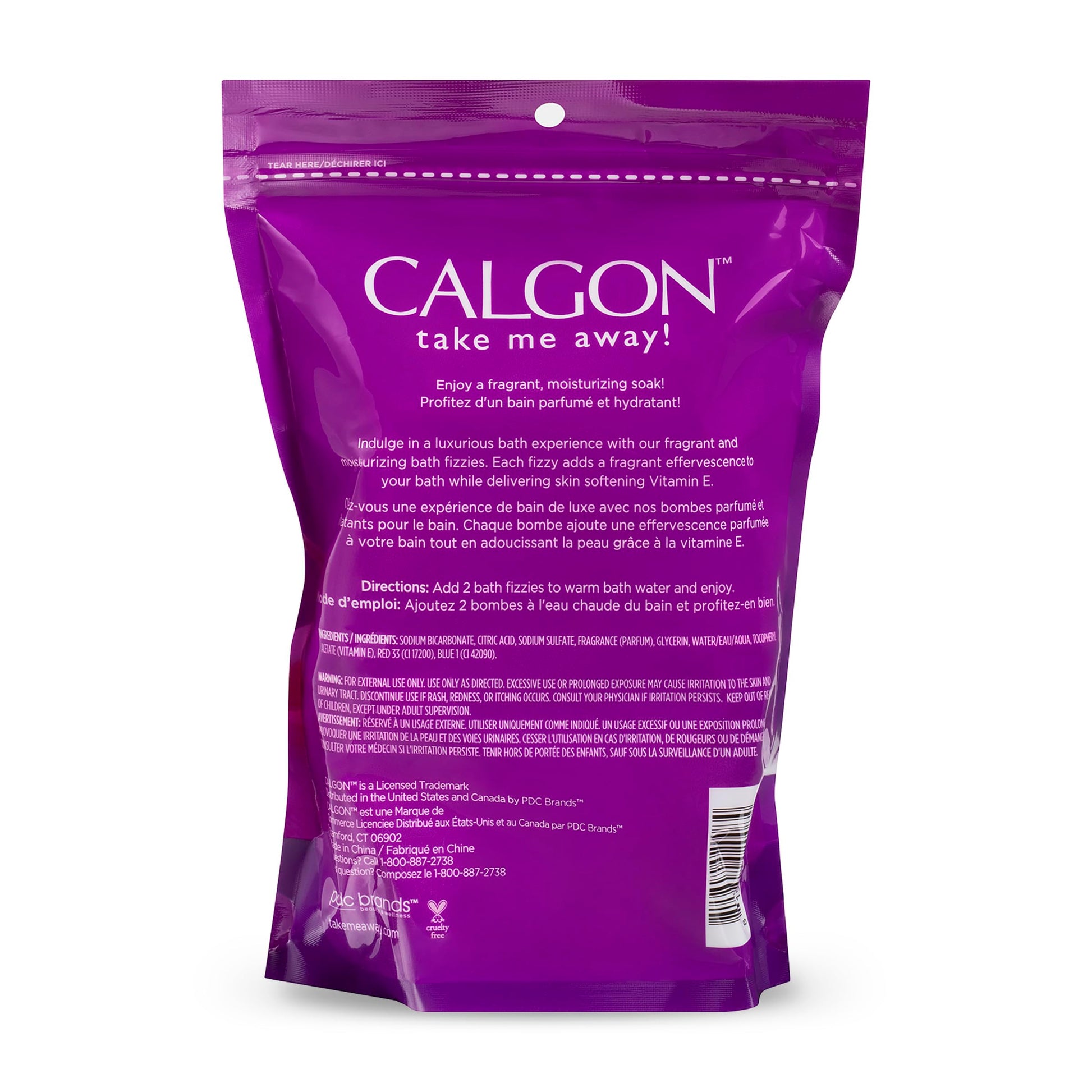 Calgon individual sixty gram lavender honey skin softening bath fizzers
