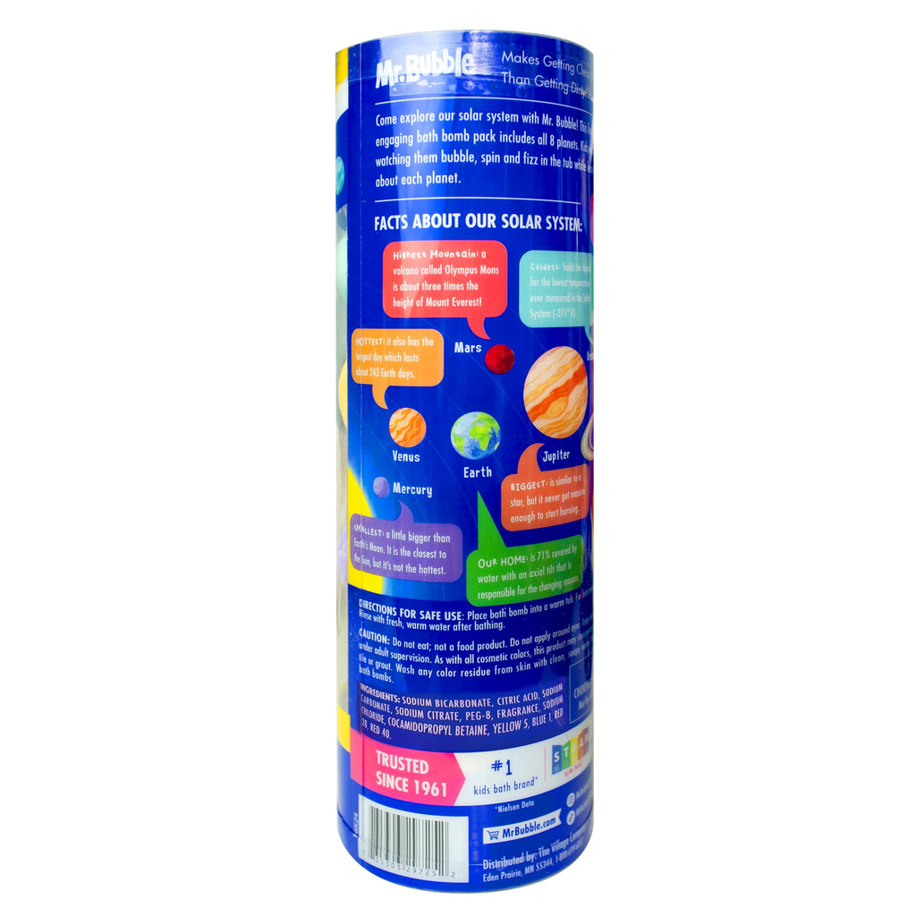 Mr. Bubble educational space bath set back view