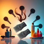 Hair dryer with comb attachment secured for styling