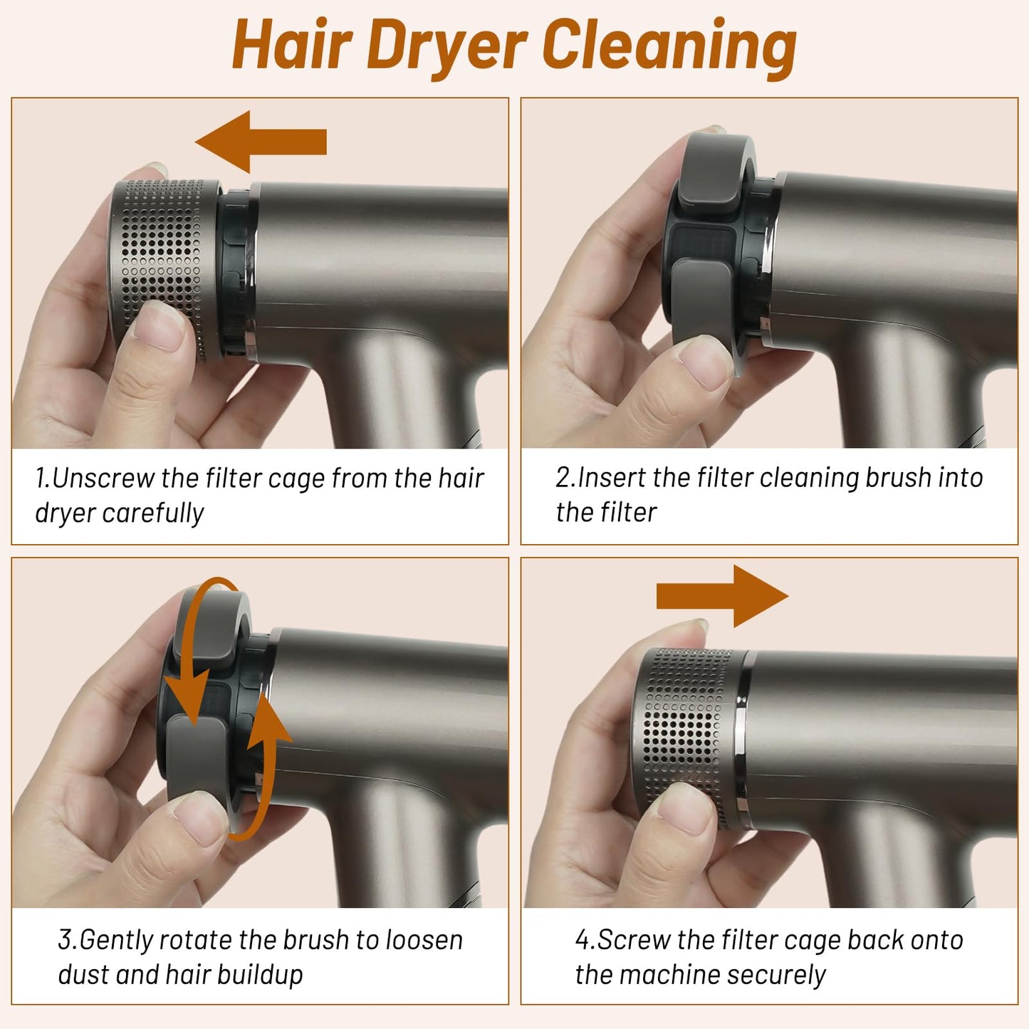 Replacement filter brush for Shark Glam series maintenance