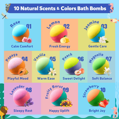 Natural ingredients illustration highlighting baking soda and essential oils for sensitive skin.