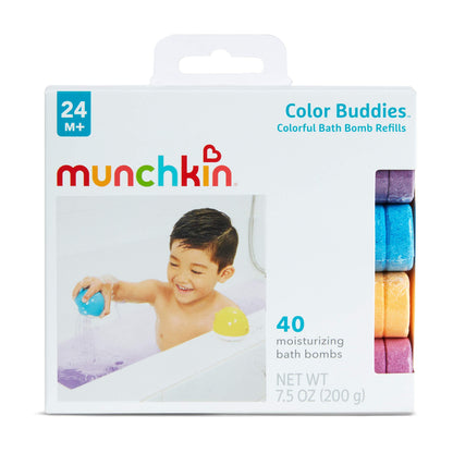 Safe non toxic colorful bath additive tablets for toddlers and kids.