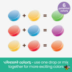 Primary color tablets showing red yellow and blue