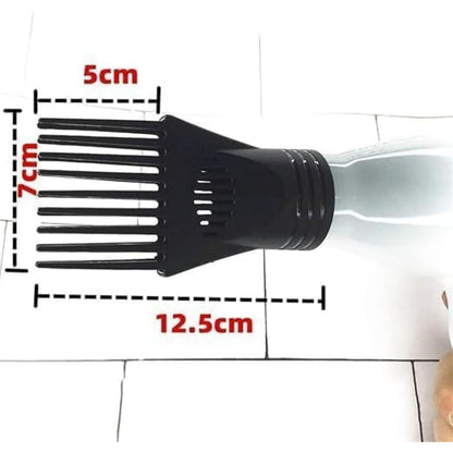 Black styling comb attachment for hair dryers