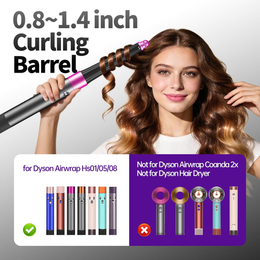 Luresta conical curling barrel showing tapered design and pink tip