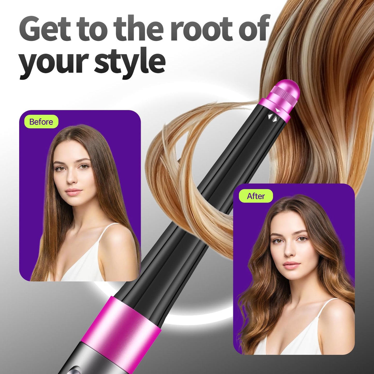 Luresta long barrel attachment attached to Dyson Airwrap styler