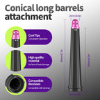 Close up of 20-36mm tapered curling barrel surface