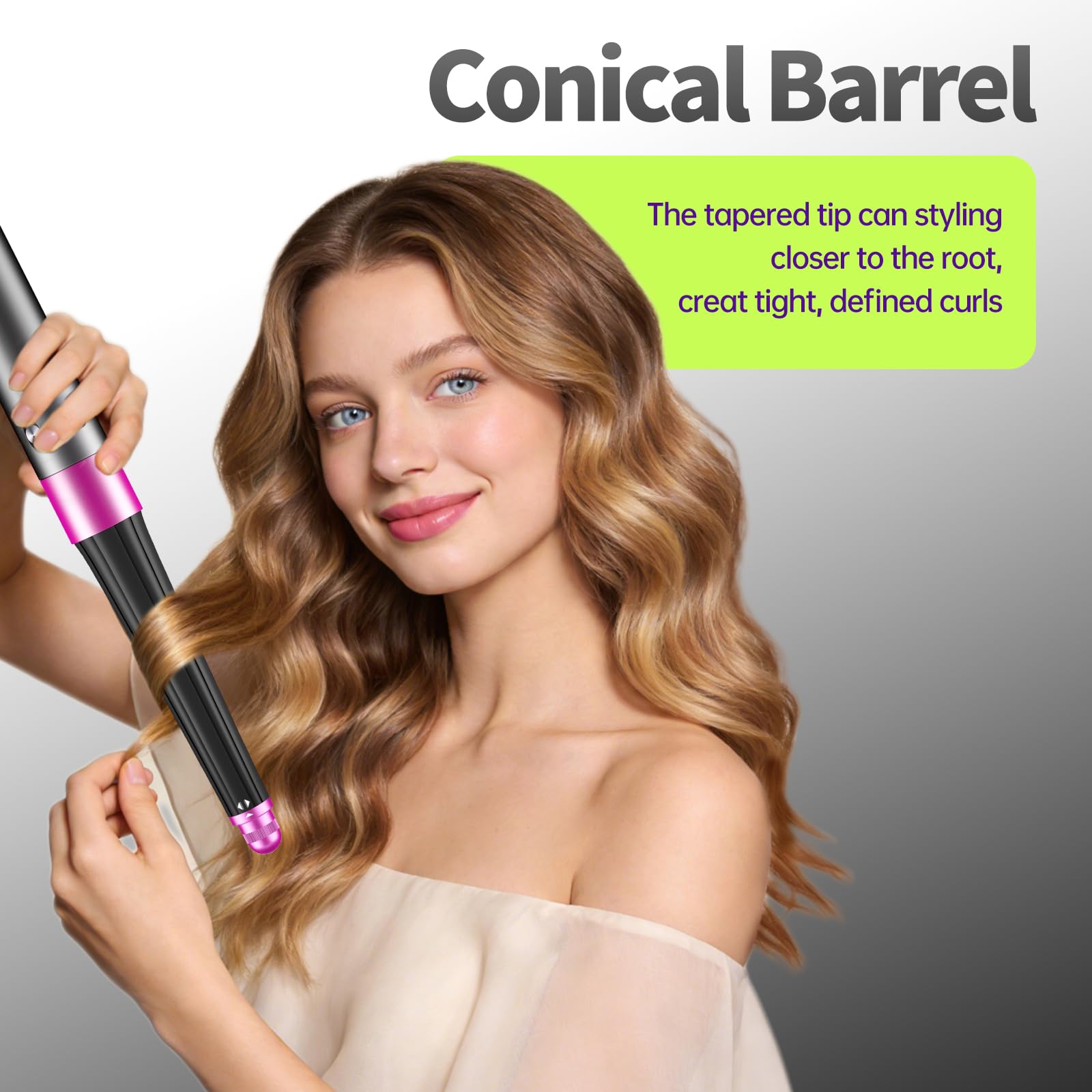 Luresta hair styling accessory package and barrel contents