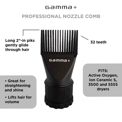 Side profile of Gamma+ hair dryer accessory for curly hair