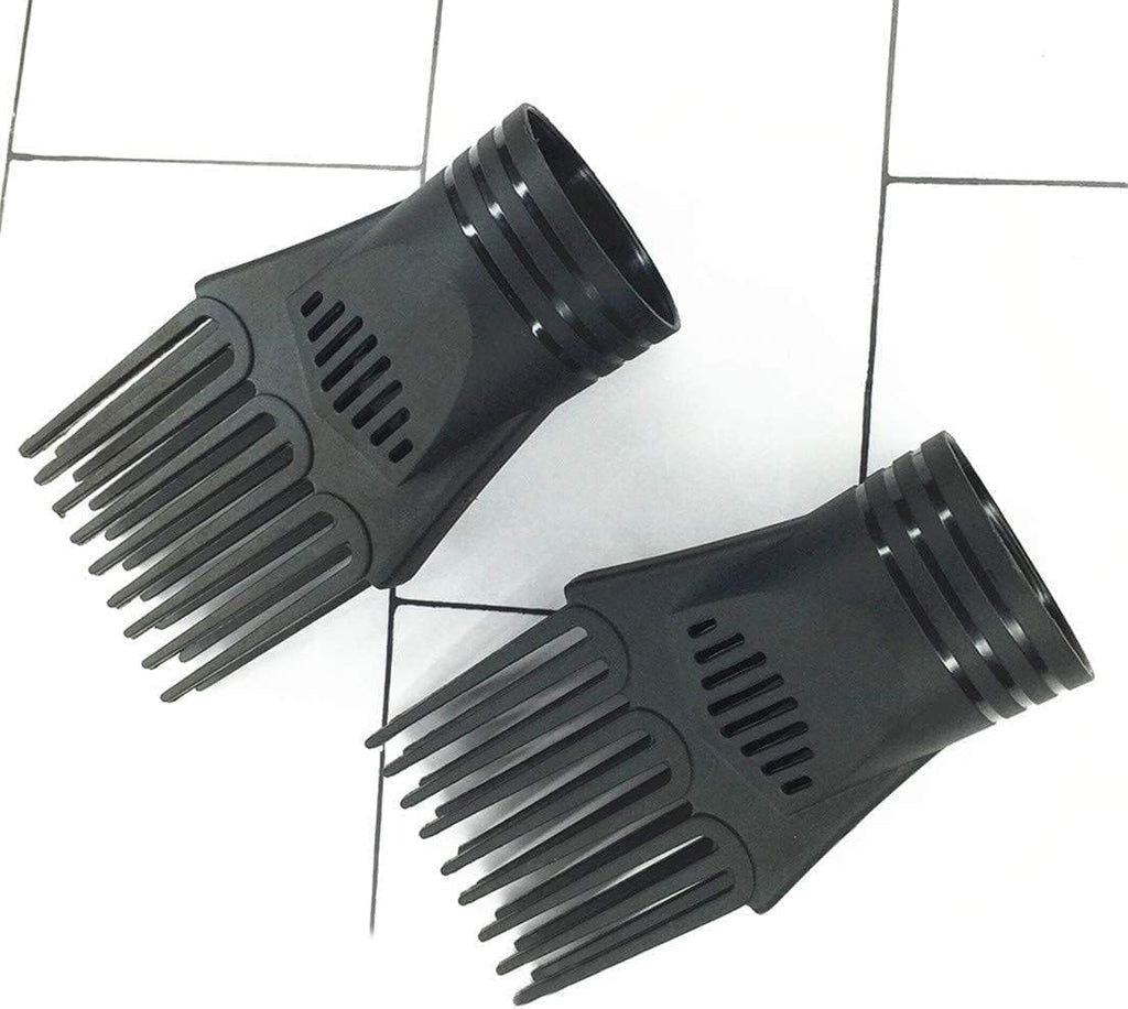 Close up of wide teeth on ZhangyiHot dryer attachment for detangling natural hair
