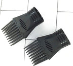 Close up of wide teeth on ZhangyiHot dryer attachment for detangling natural hair