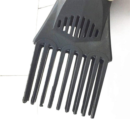 Angle shot showing the durable material of the universal hair dryer styling tool