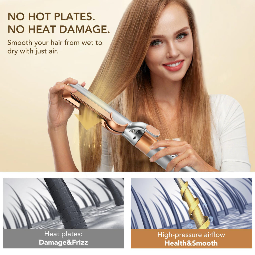 Tosage straightening attachment connected to Dyson Airwrap