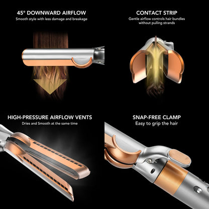 Side profile of Tosage airflow attachment for hair styling