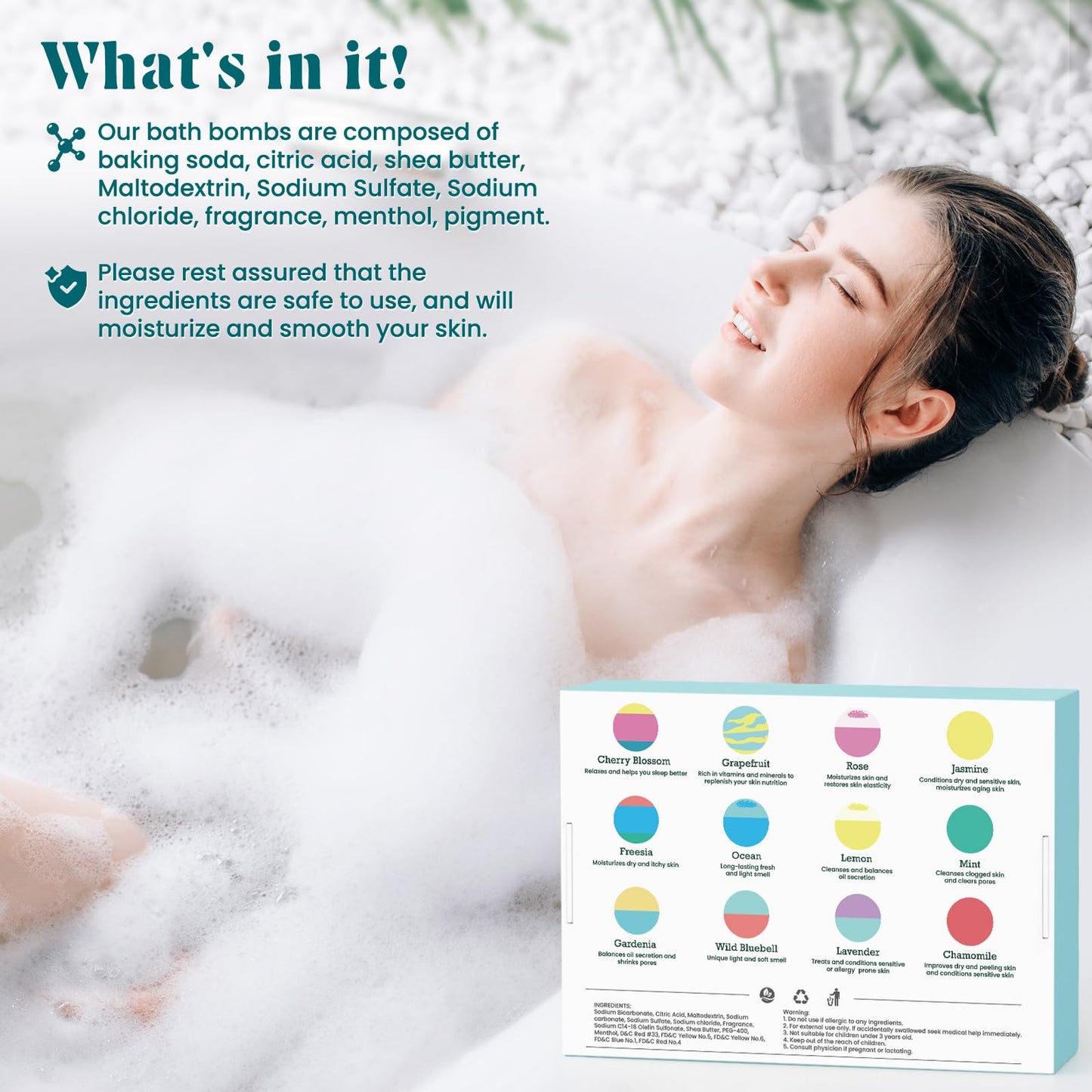 ZenBombs therapeutic bath fizzies set showcasing various floral aromatherapy scents.