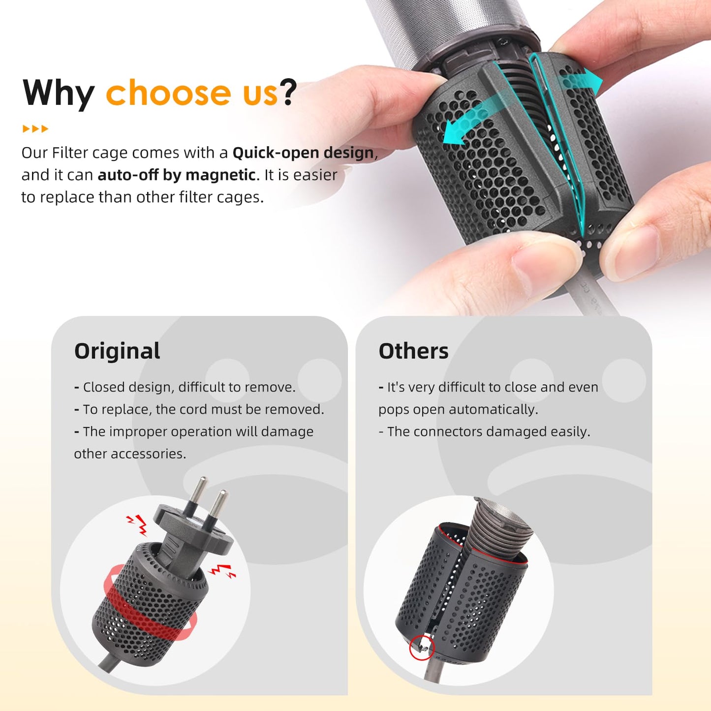 Inner filter mesh replacement for Dyson hair dryer parts