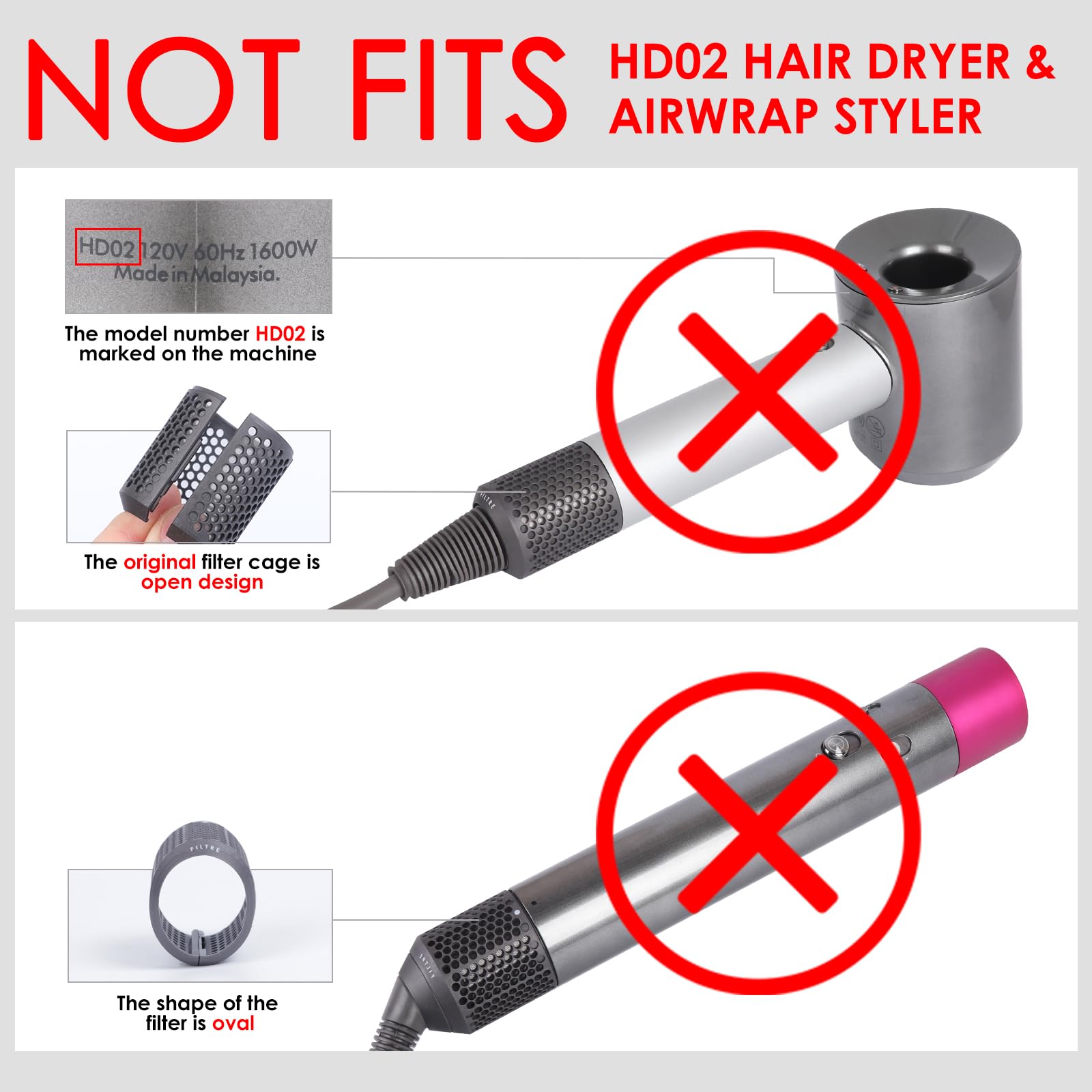 Magnetic filter attachment showing easy installation design