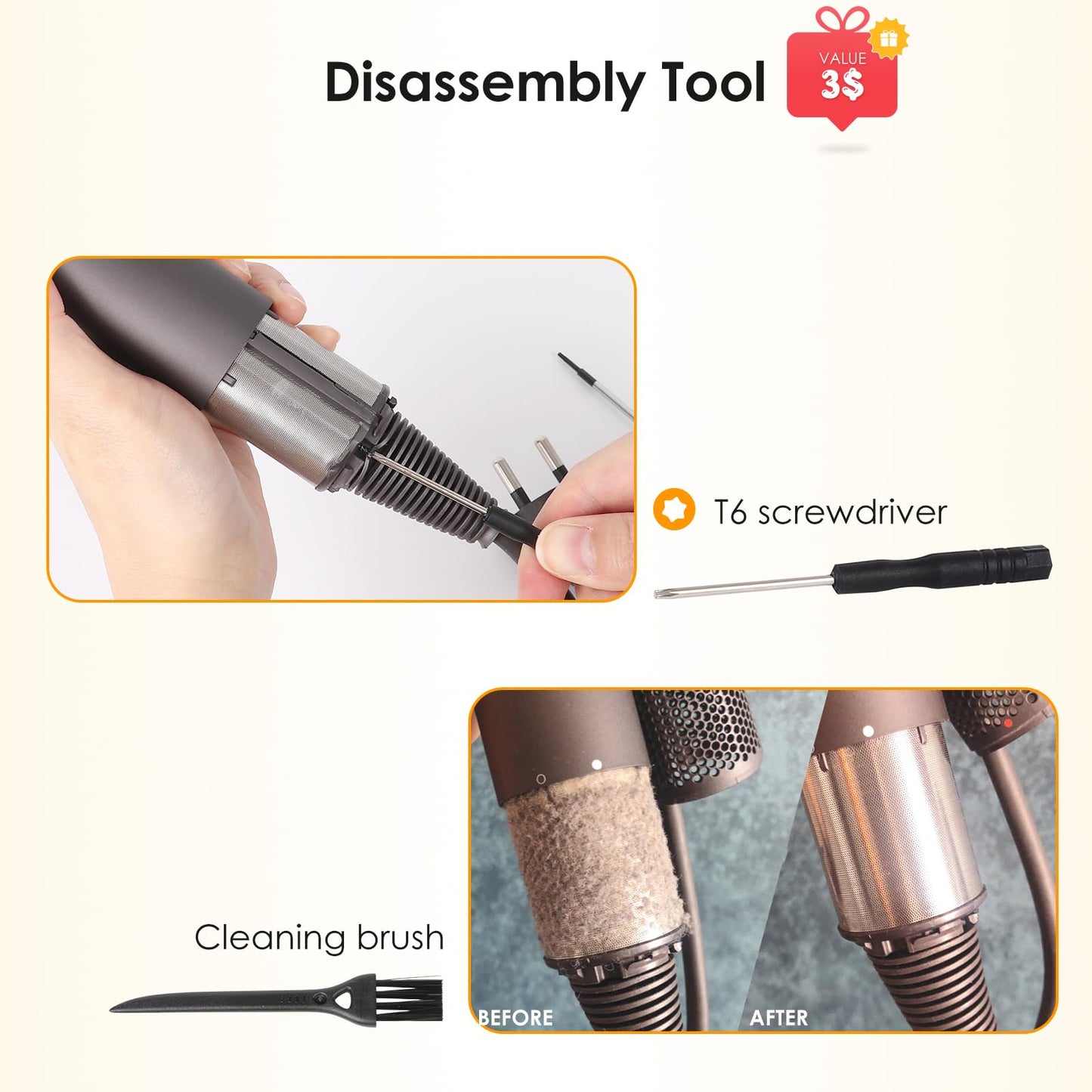 Authentic Wywy.Wide replacement filter set for Dyson Supersonic