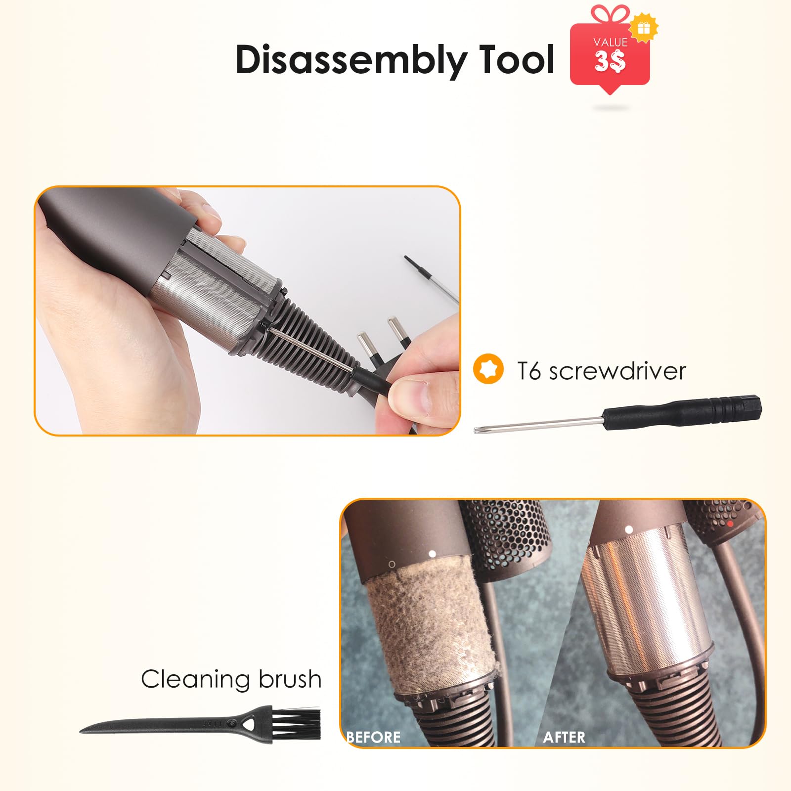 Authentic Wywy.Wide replacement filter set for Dyson Supersonic