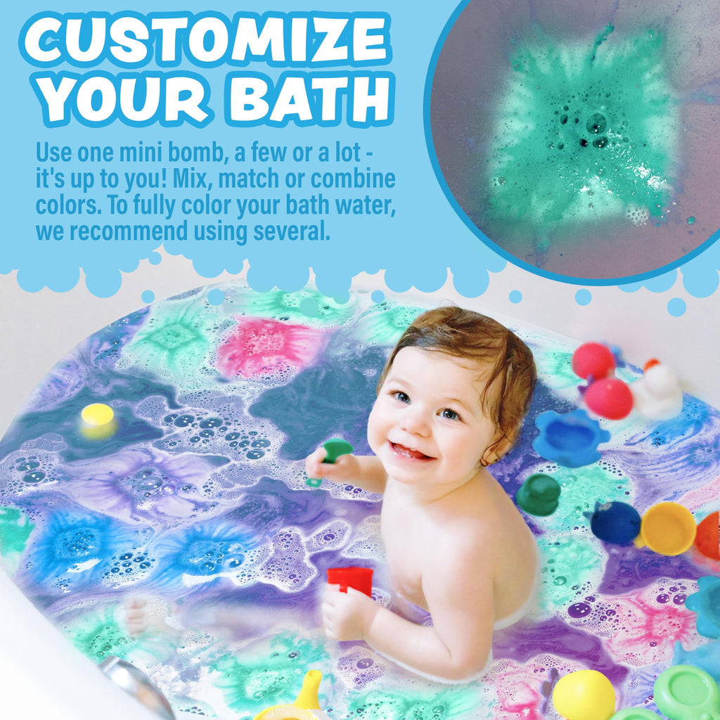 Tub Works non toxic children bath bombs lifestyle shot