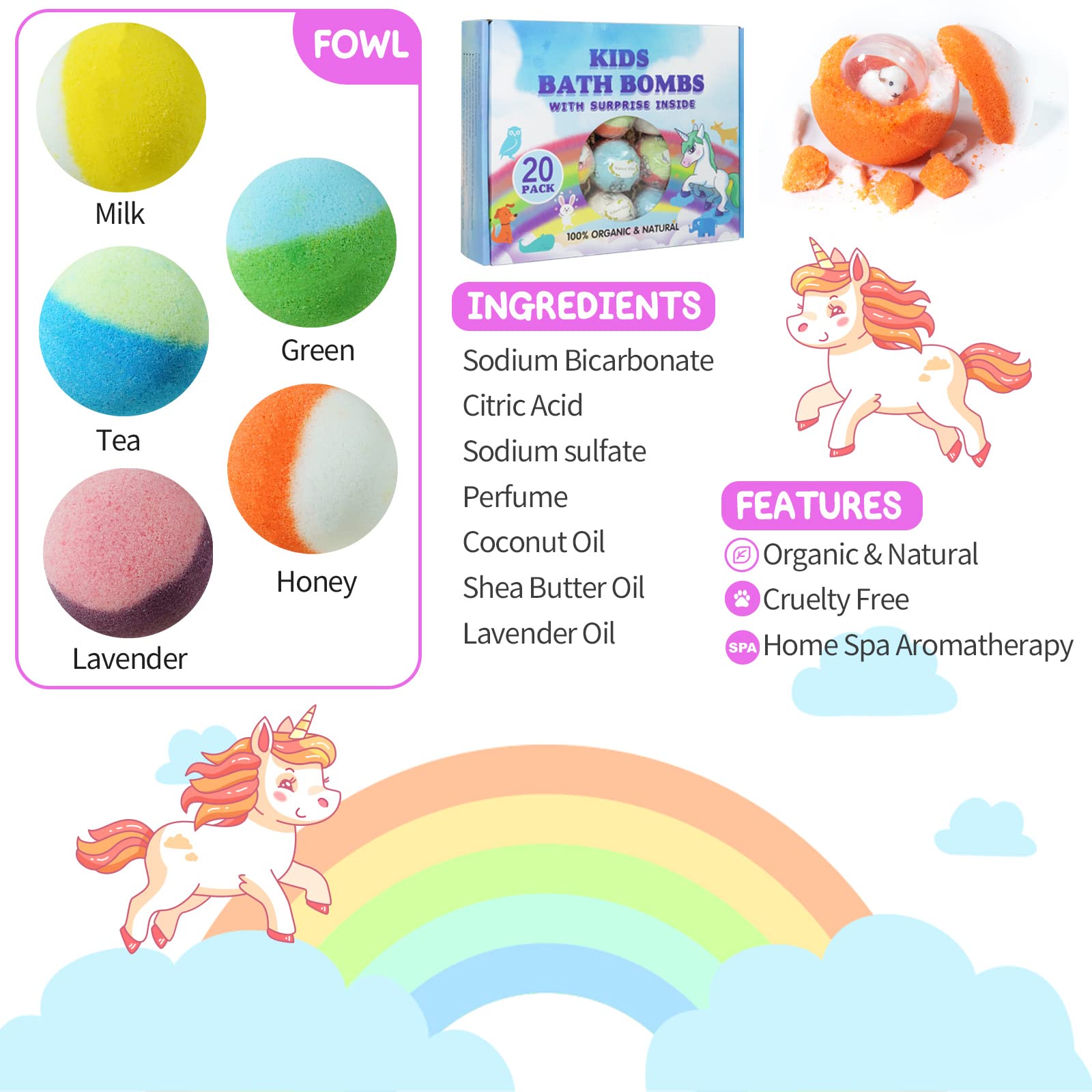 Gentle shea butter bath bombs for sensitive skin luxury packaging box.
