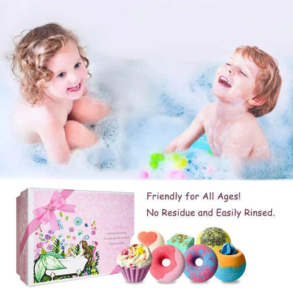 STNTUS INNOVATIONS seven count aromatherapy essential oil bath bombs individual wrapping