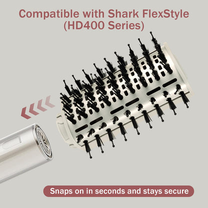 Side view of Wiikai brush attachment for hair straightening
