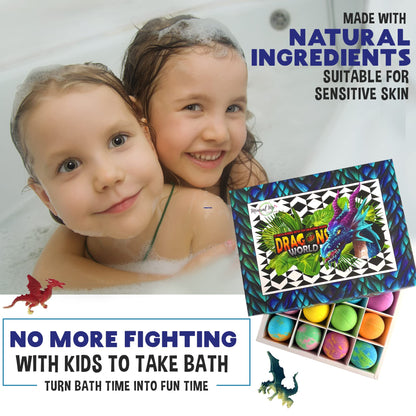 Kid friendly bath bomb dissolving in water releasing rich bubbles and foam