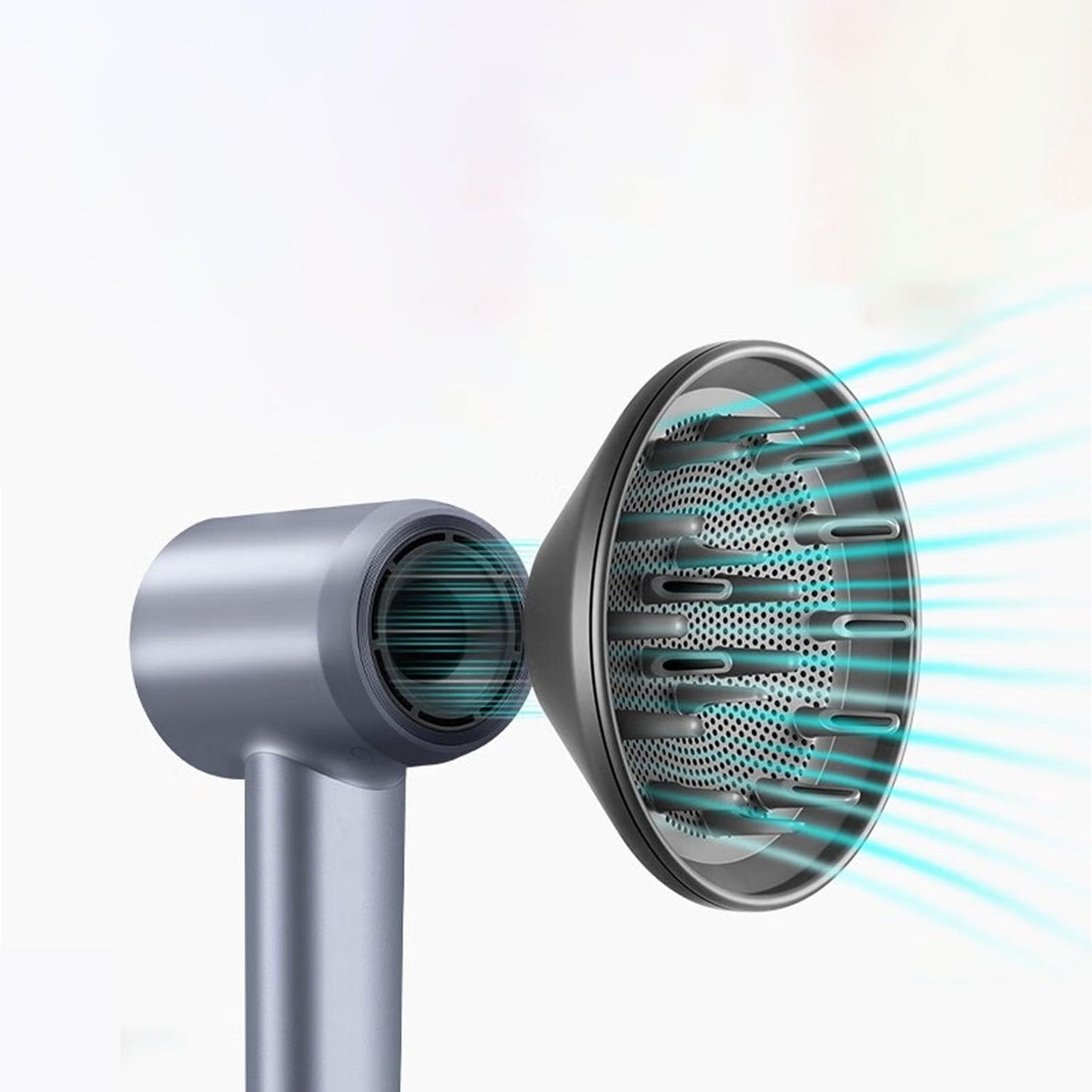 Magnetic flyaway nozzle attachment for Laifen Swift hair dryer styling