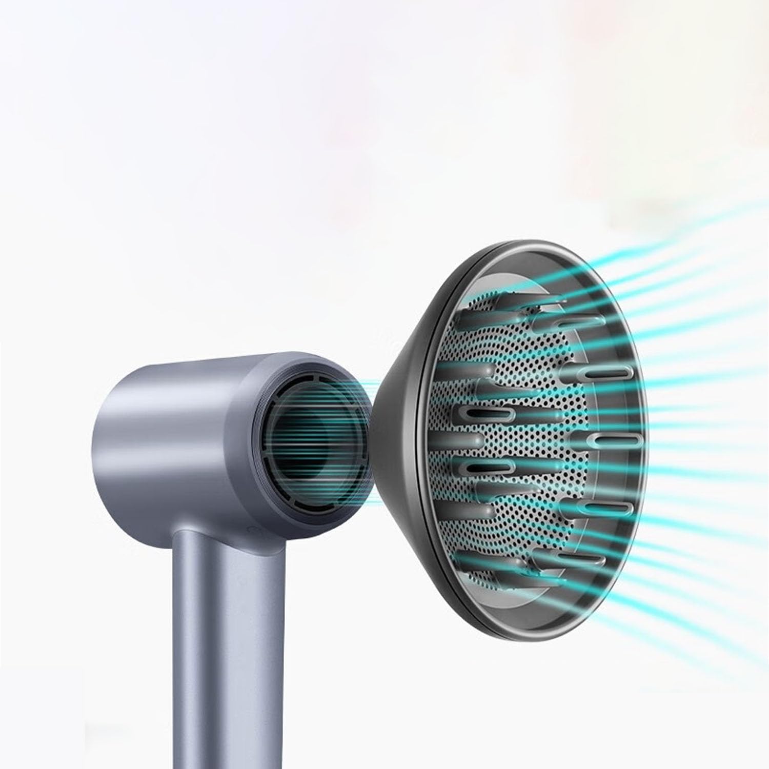 Magnetic flyaway nozzle attachment for Laifen Swift hair dryer styling