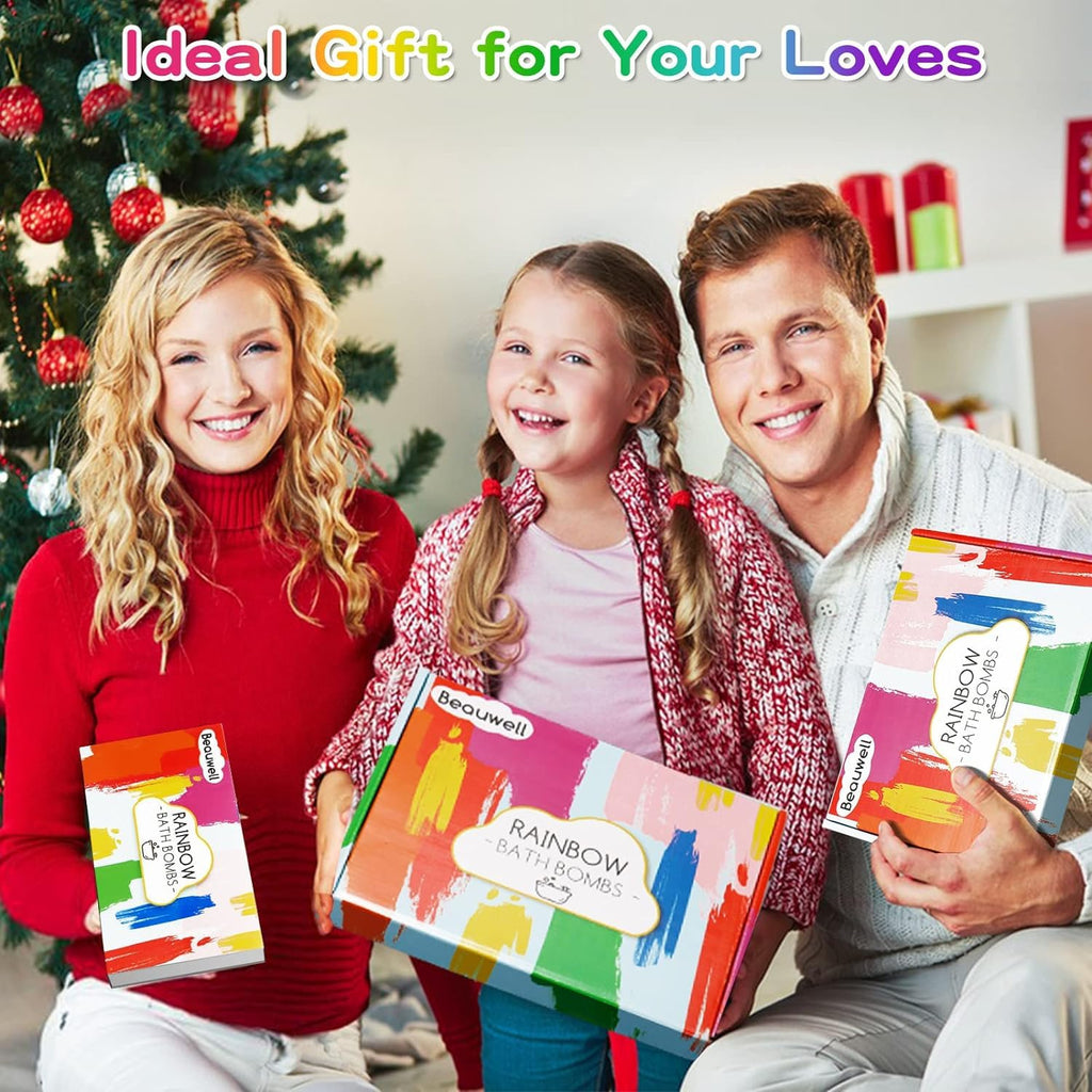 Beauwell four count natural bath bomb gift set layout