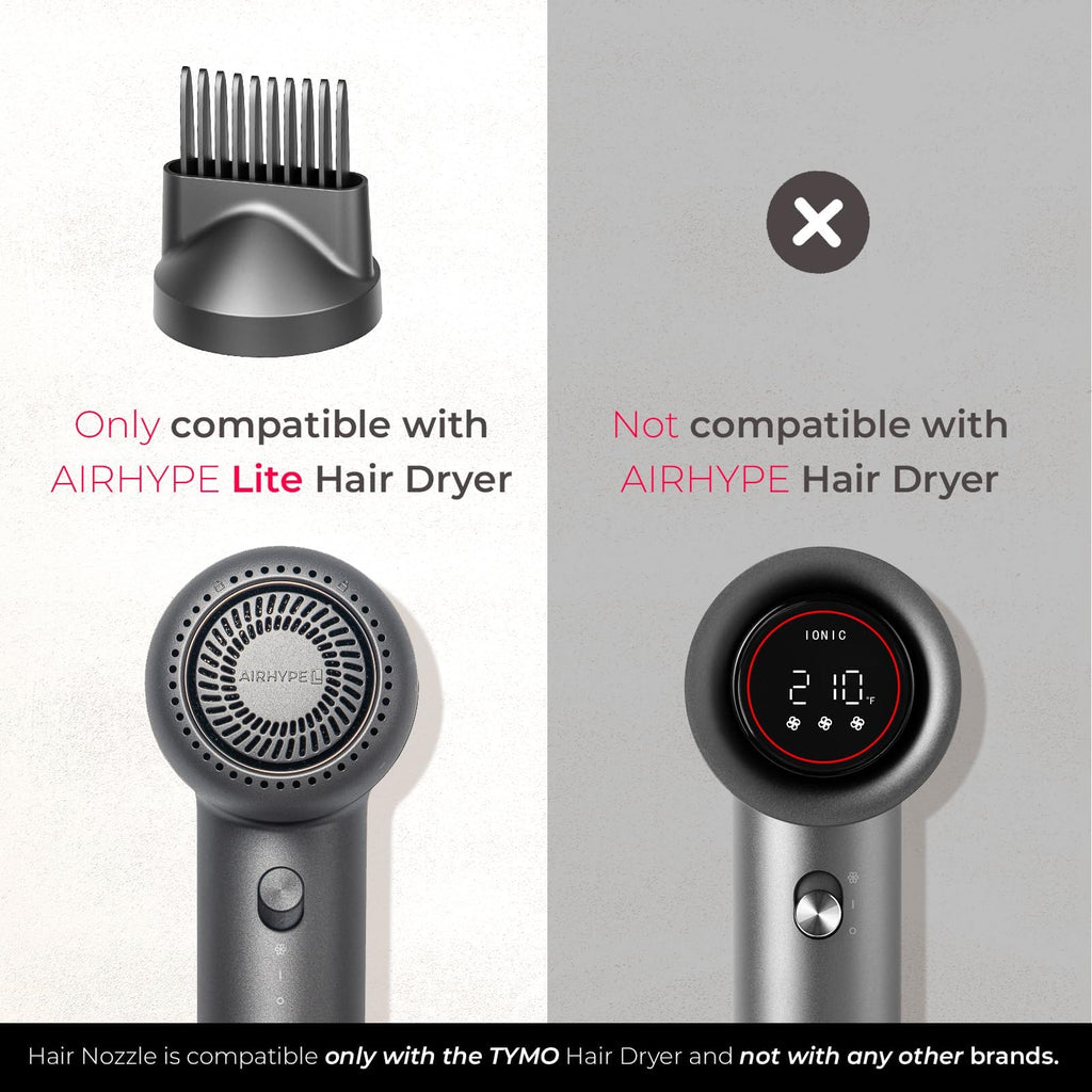 Tymo magnetic comb nozzle showing heat resistant teeth